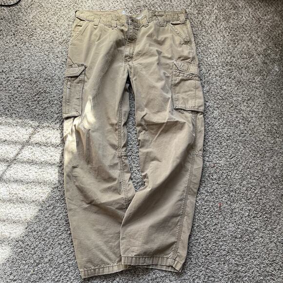 Carhartt Force Tappen Cargo Pants Mens 44x32 Gray Relaxed Fit Ripstop Workwear - Picture 1 of 11